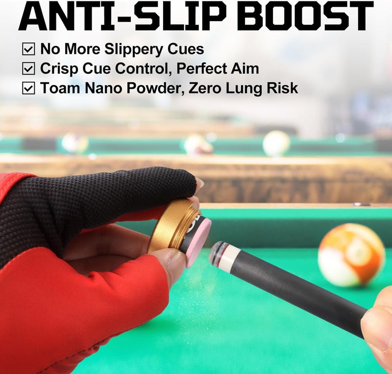 Banly TAOM Round Shaped Pool Chalk Holder, Portable Pool Chalk Cubes, Magnetic Mini Chalk Holder Pool Billiards, Pool Cue Chalk Case Container Box for Billiard Cue Tip Tool Pool Table Snooker Accessories - Image 2